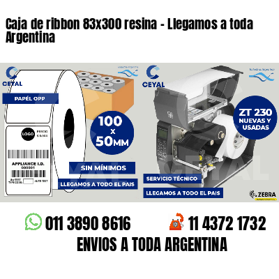 Caja de ribbon 83x300 resina - Llegamos a toda Argentina
