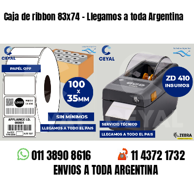 Caja de ribbon 83x74 - Llegamos a toda Argentina