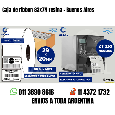 Caja de ribbon 83x74 resina - Buenos Aires