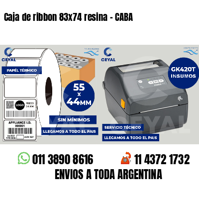 Caja de ribbon 83x74 resina - CABA