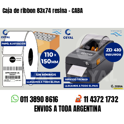 Caja de ribbon 83x74 resina - CABA