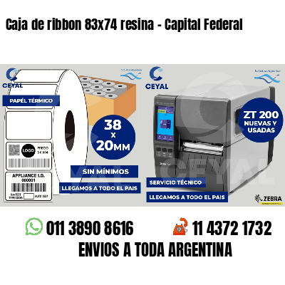 Caja de ribbon 83x74 resina - Capital Federal
