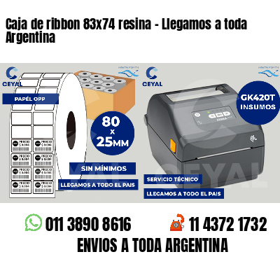 Caja de ribbon 83x74 resina - Llegamos a toda Argentina