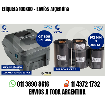 Etiqueta 100X60 - Envíos Argentina