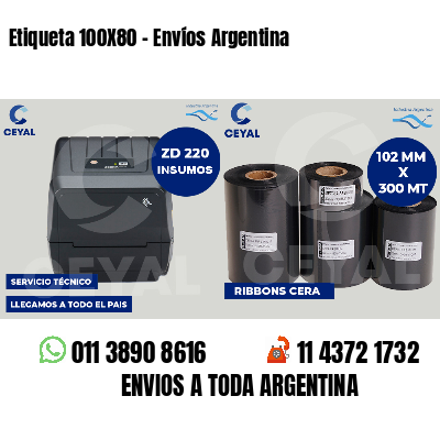 Etiqueta 100X80 - Envíos Argentina