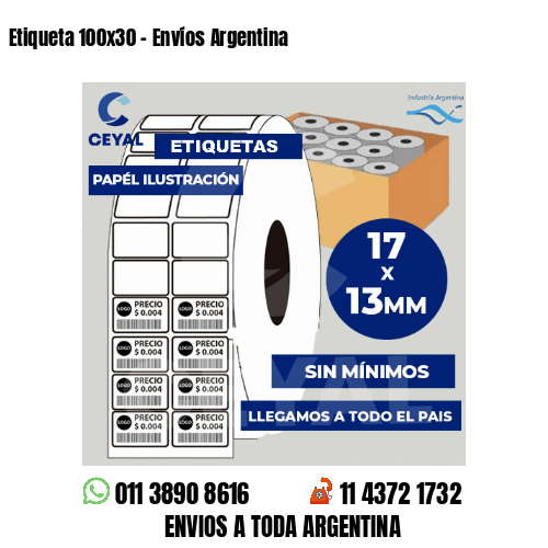 Etiqueta 100×30 – Envíos Argentina