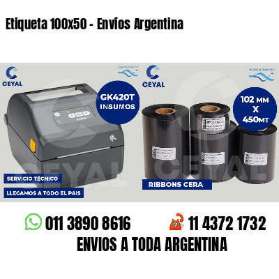Etiqueta 100x50 - Envíos Argentina