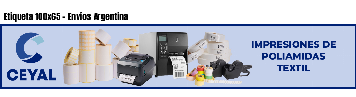 Etiqueta 100x65 - Envíos Argentina