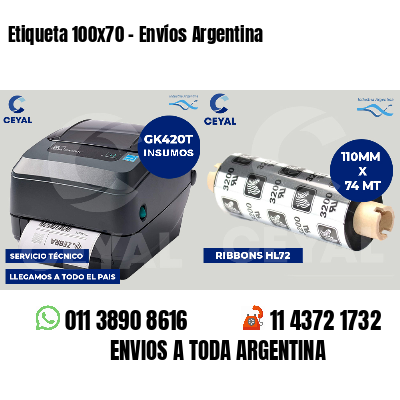 Etiqueta 100x70 - Envíos Argentina