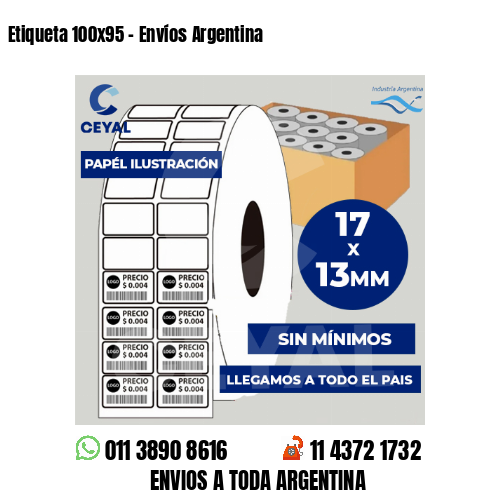 Etiqueta 100×95 – Envíos Argentina