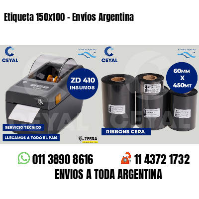 Etiqueta 150x100 - Envíos Argentina