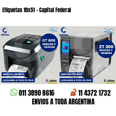 Etiquetas 10x51 - Capital Federal