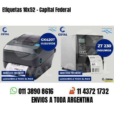 Etiquetas 10x52 - Capital Federal