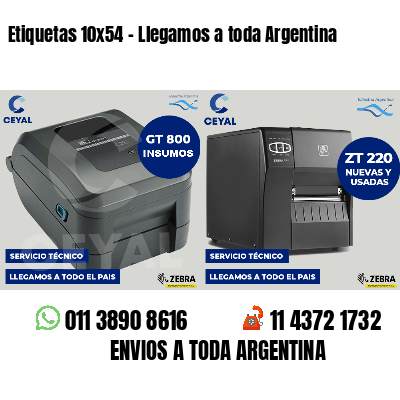 Etiquetas 10x54 - Llegamos a toda Argentina