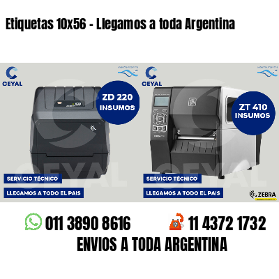 Etiquetas 10x56 - Llegamos a toda Argentina