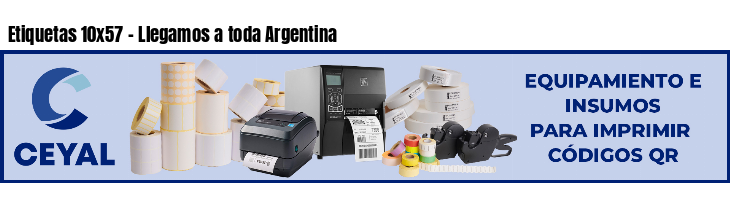 Etiquetas 10x57 - Llegamos a toda Argentina