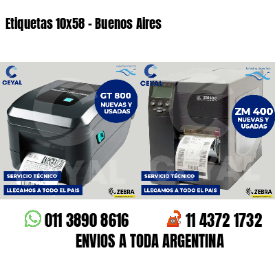 Etiquetas 10x58 - Buenos Aires