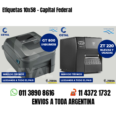 Etiquetas 10x58 - Capital Federal