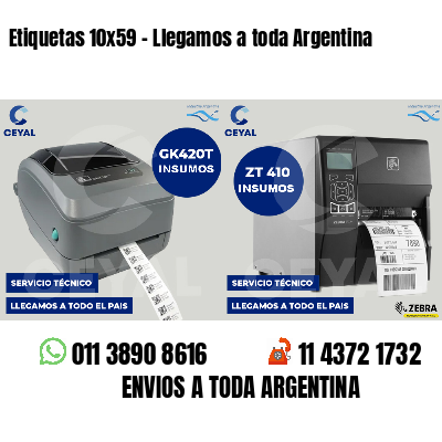 Etiquetas 10x59 - Llegamos a toda Argentina