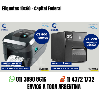 Etiquetas 10x60 - Capital Federal