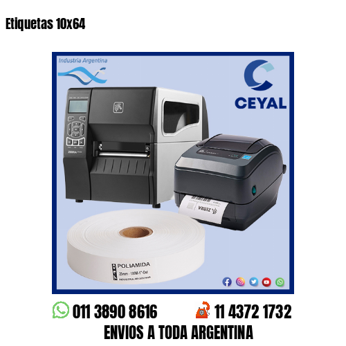 Etiquetas 10×64