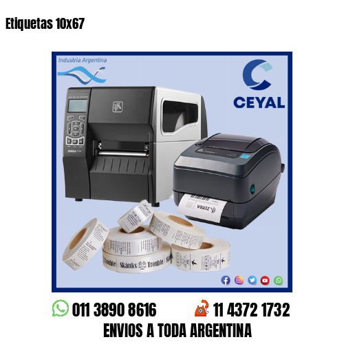 Etiquetas 10×67