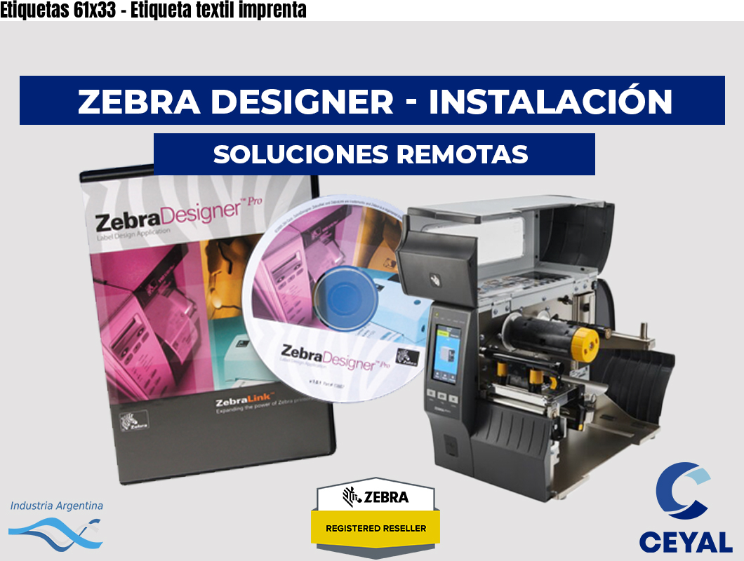 Etiquetas 61x33 - Etiqueta textil imprenta
