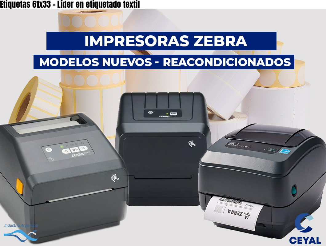 Etiquetas 61x33 - Líder en etiquetado textil