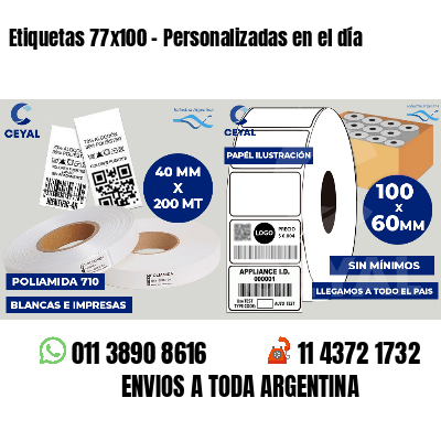 Etiquetas 77x100 - Personalizadas en el día