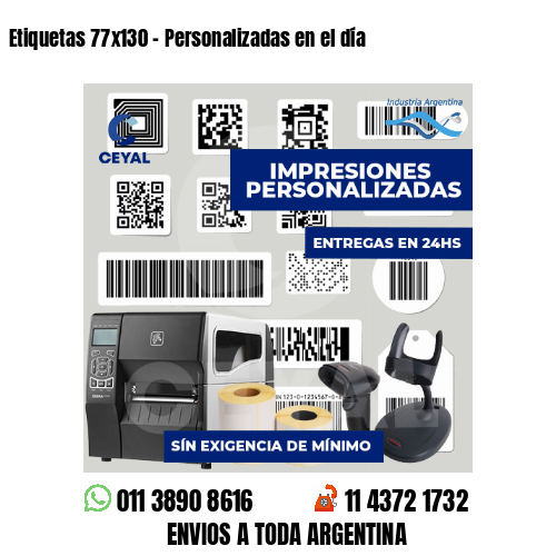Etiquetas 77x130 - Personalizadas en el día