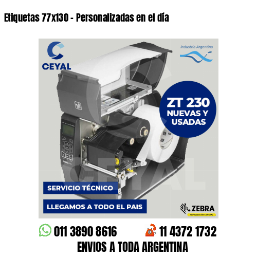 Etiquetas 77x130 - Personalizadas en el día