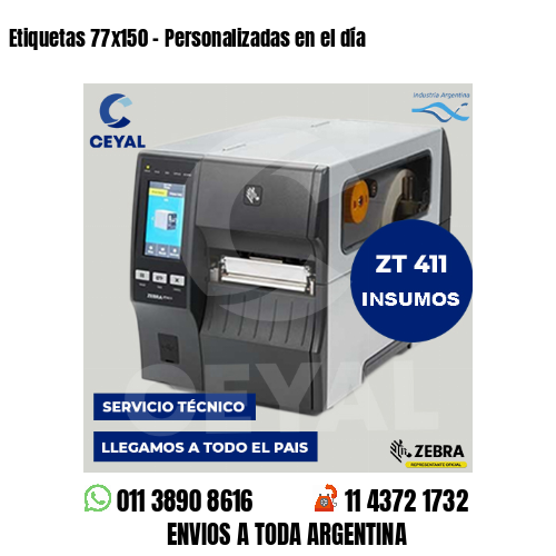 Etiquetas 77x150 - Personalizadas en el día