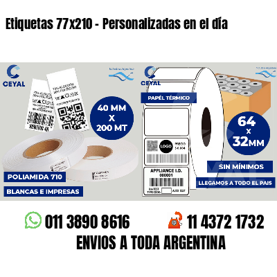 Etiquetas 77x210 - Personalizadas en el día