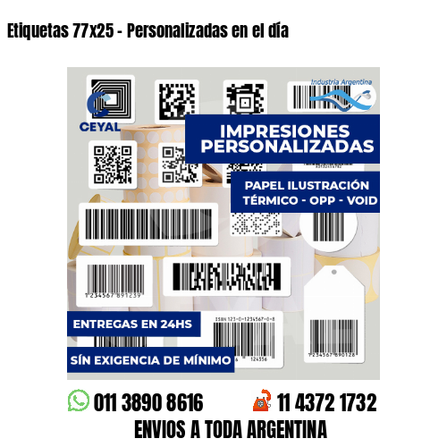 Etiquetas 77x25 - Personalizadas en el día