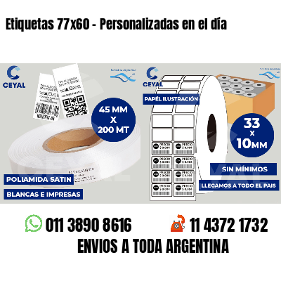 Etiquetas 77x60 - Personalizadas en el día