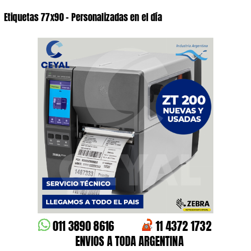 Etiquetas 77x90 - Personalizadas en el día