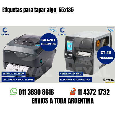 Etiquetas para tapar algo  55x135