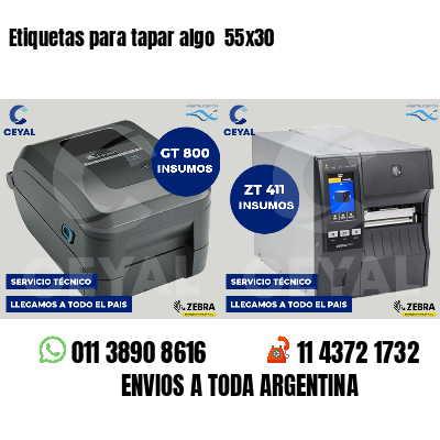 Etiquetas para tapar algo  55x30
