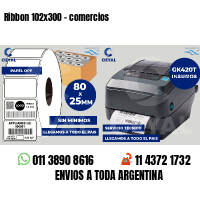 Ribbon 102x300 - comercios