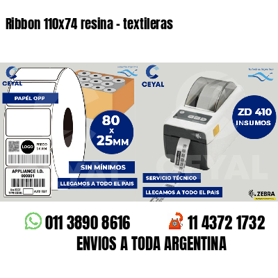 Ribbon 110x74 resina - textileras
