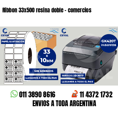 Ribbon 33x500 resina doble - comercios