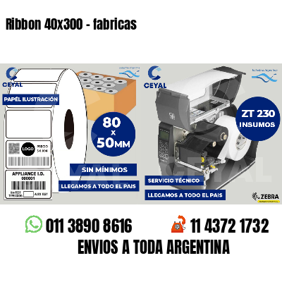 Ribbon 40x300 - fabricas