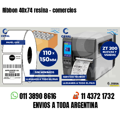 Ribbon 40x74 resina - comercios