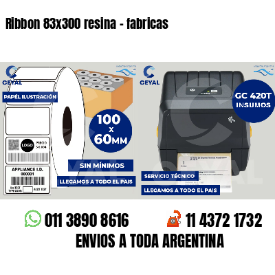 Ribbon 83x300 resina - fabricas