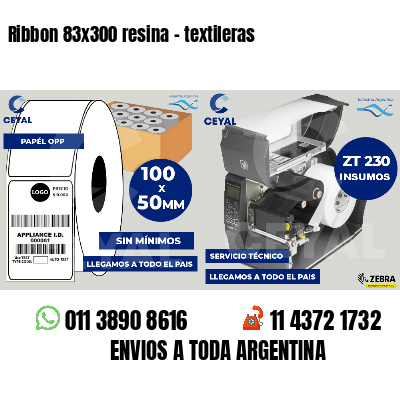 Ribbon 83x300 resina - textileras