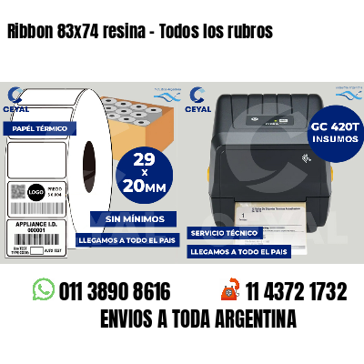 Ribbon 83x74 resina - Todos los rubros