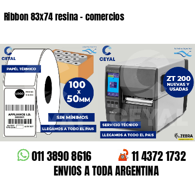 Ribbon 83x74 resina - comercios