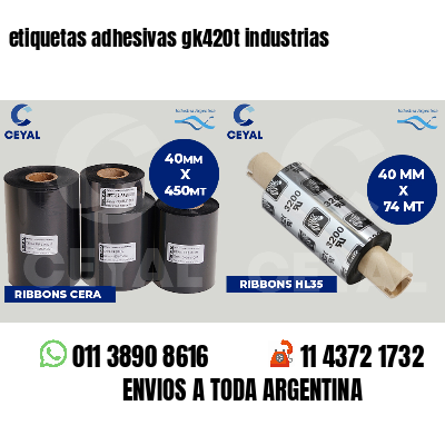etiquetas adhesivas gk420t industrias