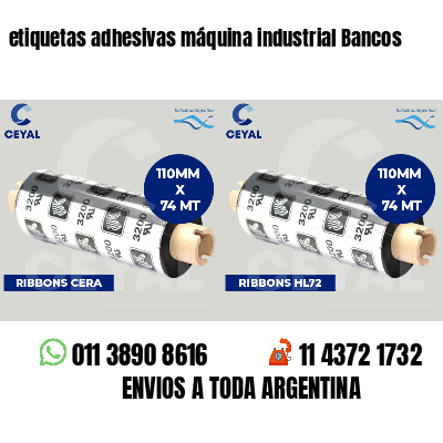 etiquetas adhesivas máquina industrial Bancos