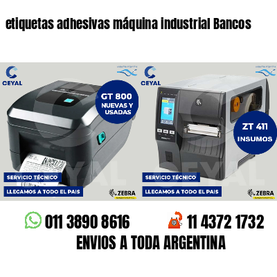 etiquetas adhesivas máquina industrial Bancos